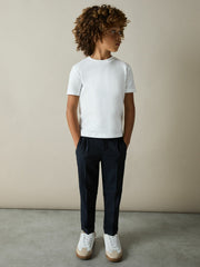3-9 yrs Cotton Crew-Neck T-Shirt in White | Reiss For Sale