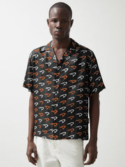 McLaren F1 Team Speedmark Logo Shirt in Black | Reiss Discount