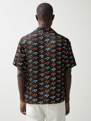 McLaren F1 Team Speedmark Logo Shirt in Black | Reiss Discount