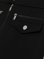 13-14 yrs Piqué Zip-Detail Mini Skirt in Black | Reiss For Sale