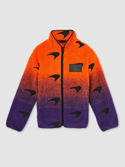 Unisex Fit McLaren F1 Team Ombré Fleece Jacket in Papaya Orange/Purple | Reiss Near Me