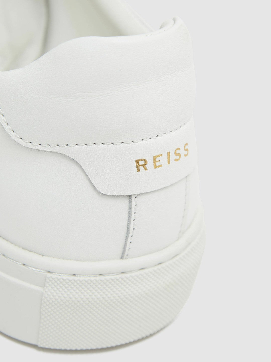 Leather Low-Top Trainers in White | Reiss Sale