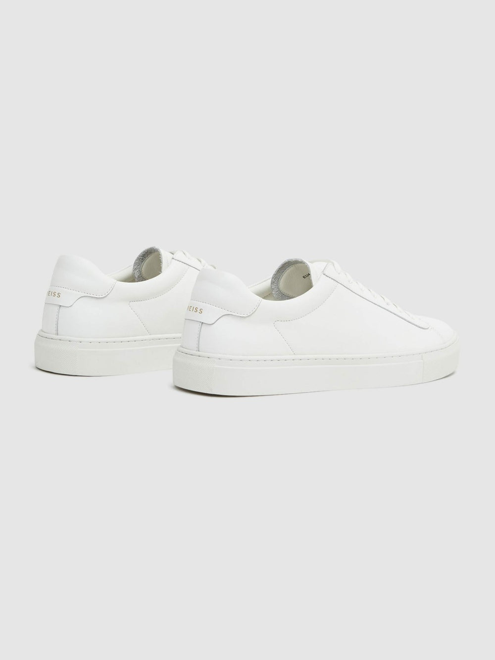 Leather Low-Top Trainers in White | Reiss Sale