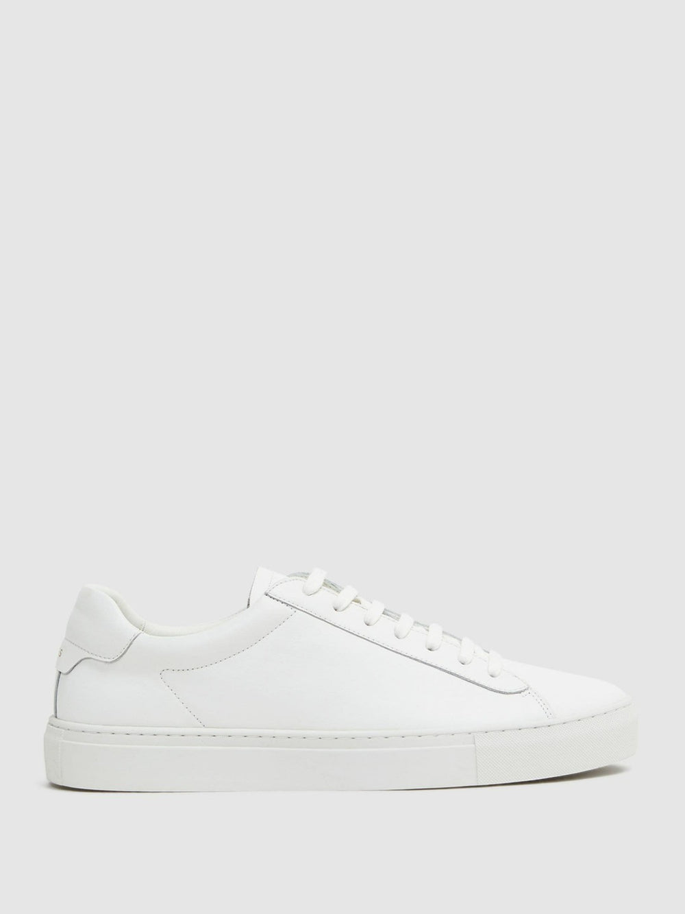 Leather Low-Top Trainers in White | Reiss Sale