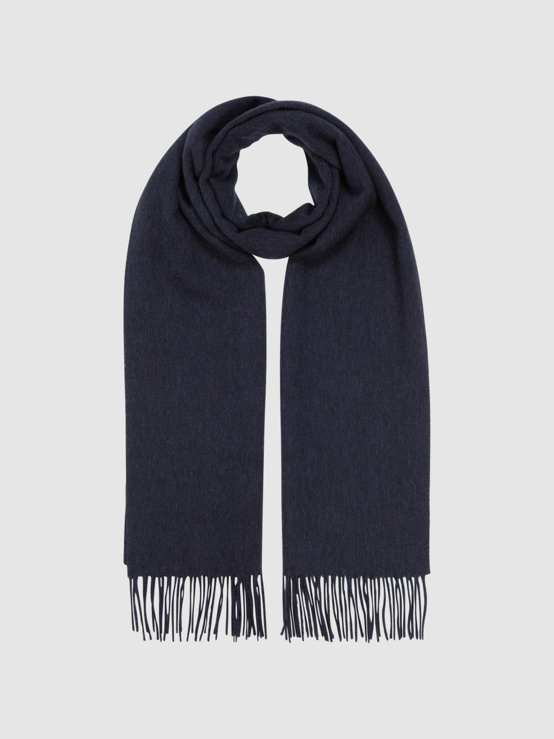 Wool and Cashmere Scarf in Navy | Reiss