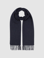 Wool and Cashmere Scarf in Navy | Reiss