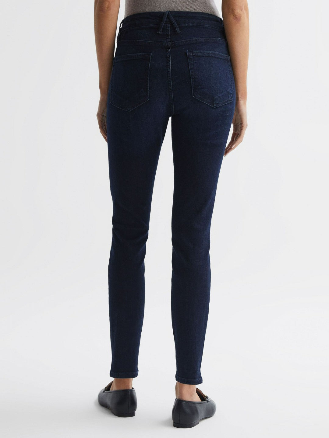 Good American Sculpting Skinny Jeans in Mid Blue | Reiss For Sale