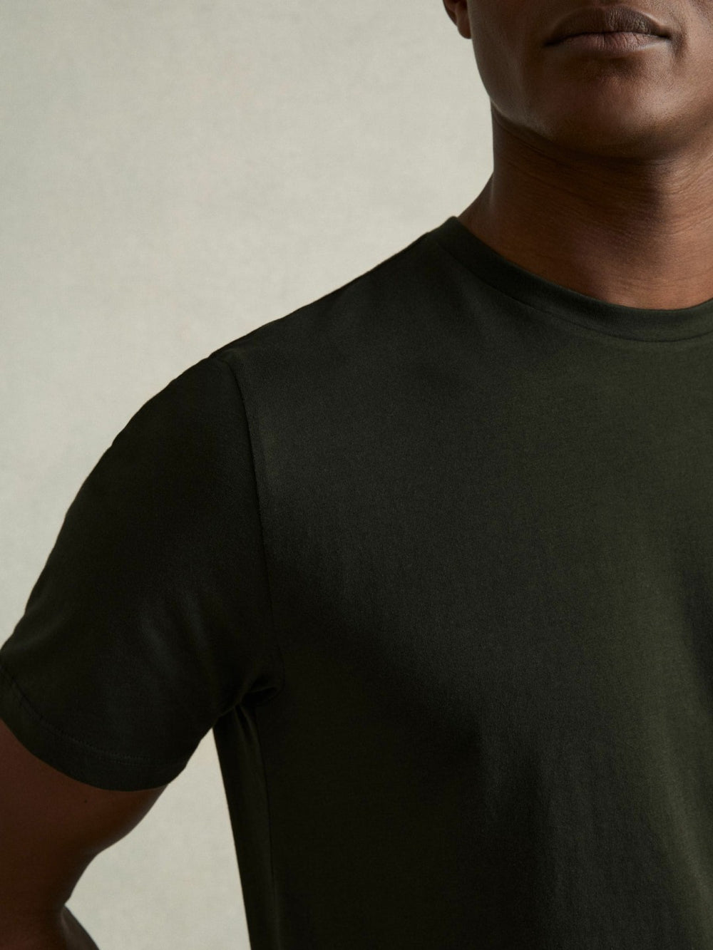 Cotton Crew Neck T-Shirt in Oxidised Green | Reiss For Sale
