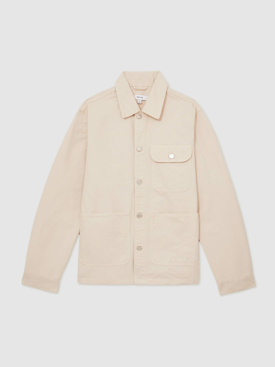 Cotton Worker Jacket in Stone | Reiss Onsale