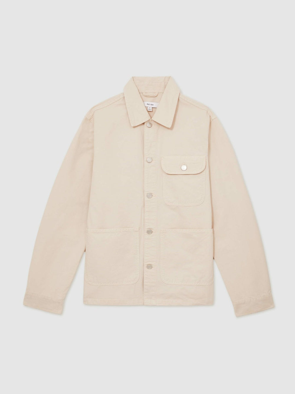 Cotton Worker Jacket in Stone | Reiss Onsale