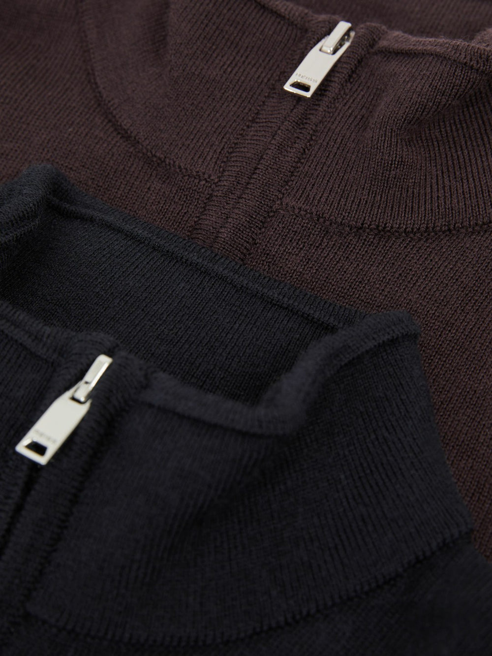9-13 yrs Two Pack Of Merino Wool Zip-Neck Jumpers in Navy/Dark Bordeaux | Reiss Near Me