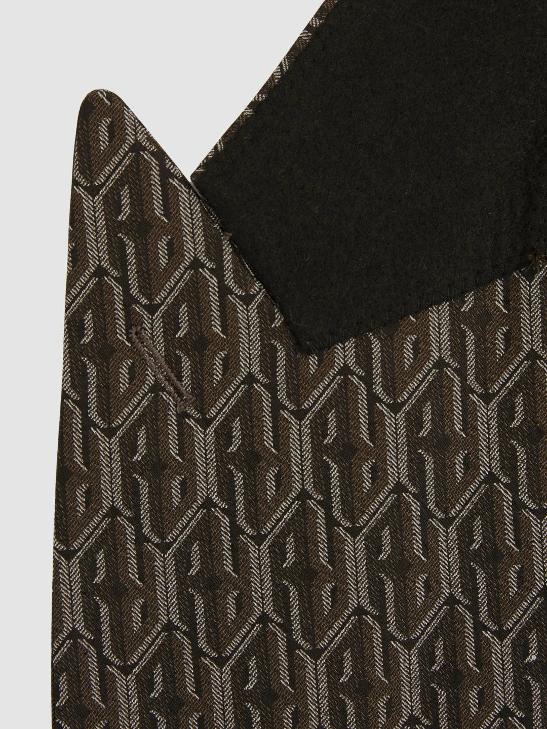 Monogram-Jacquard Twill Blazer in Chocolate Brown | Reiss Discount