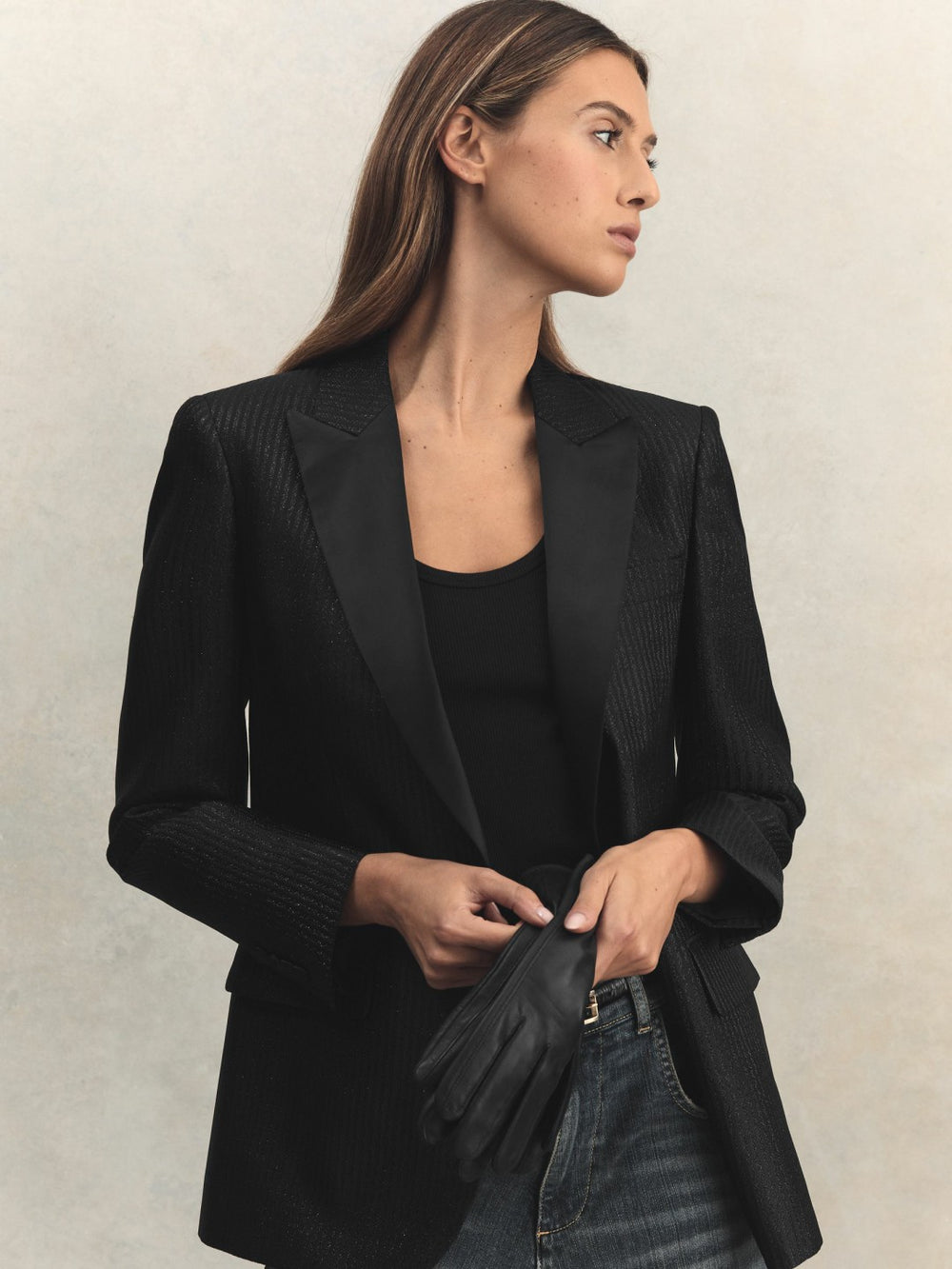 Leather Gloves in Black | Reiss Discount