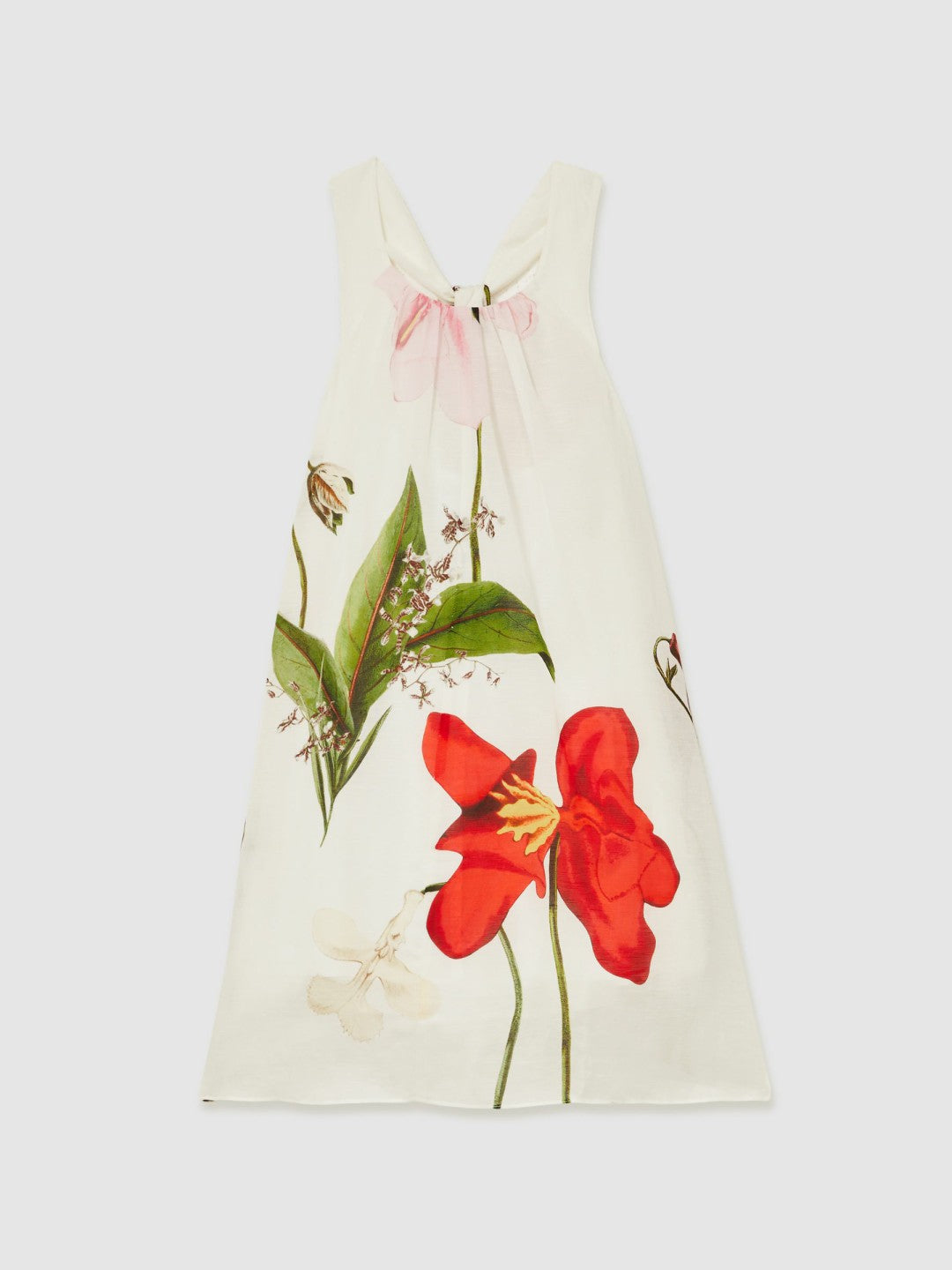 13-14 yrs  | NYBG Floral Maxi Dress With Linen in Ivory | Reiss US