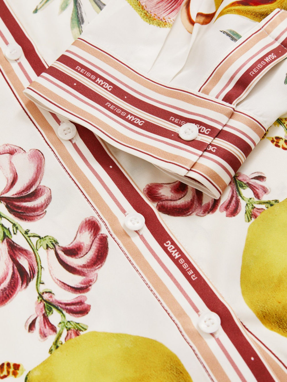 9-13 yrs  | NYBG Satin Floral-Print Shirt in Ivory | Reiss Near Me