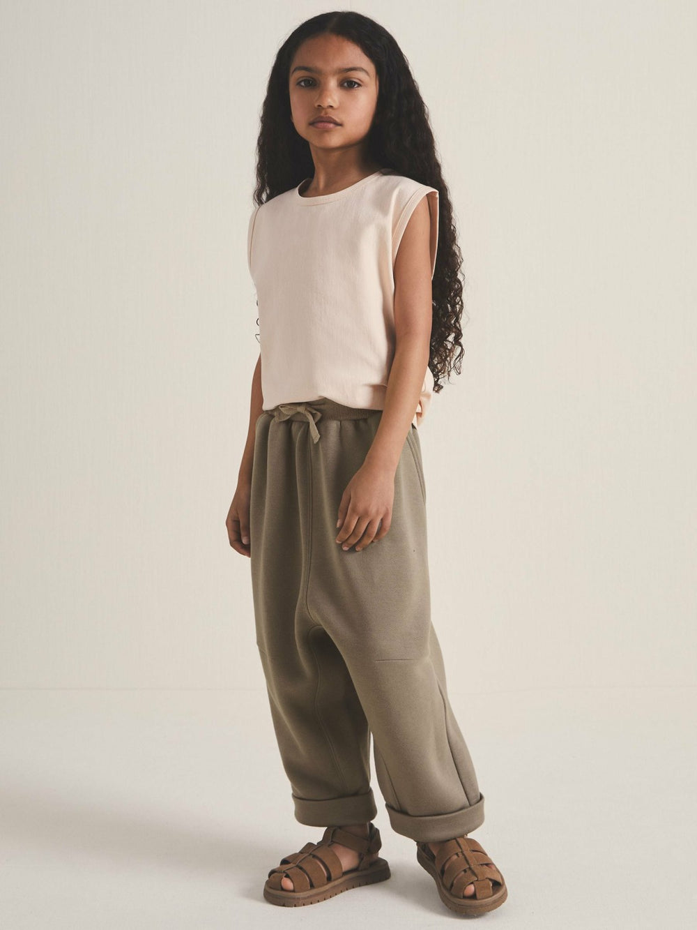 9-13 yrs  | Les 100 Ciels Jersey Joggers in Mink | Reiss Discount