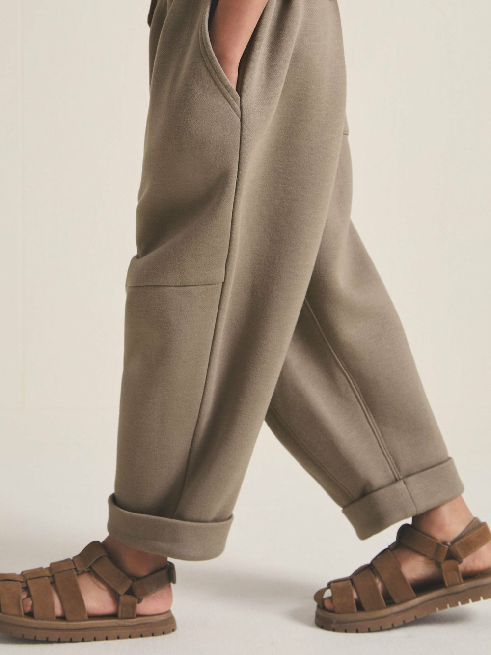 9-13 yrs  | Les 100 Ciels Jersey Joggers in Mink | Reiss Discount