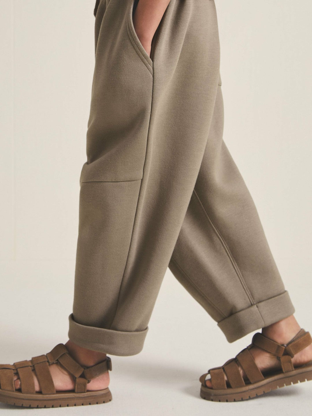 13-14 yrs  | Les 100 Ciels Jersey Joggers in Mink | Reiss Onsale