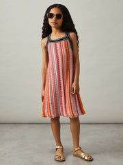 13-14 yrs Cotton Striped Knit Dress in Multi | Reiss For Sale