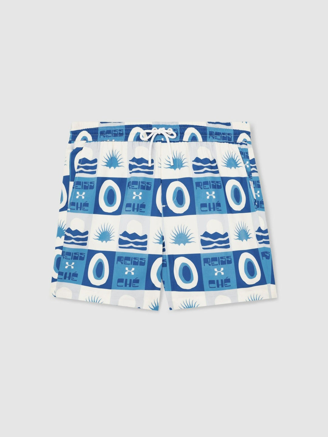 | Ché Sunset-Print Swim Shorts in Blue Multi | Reiss For Sale