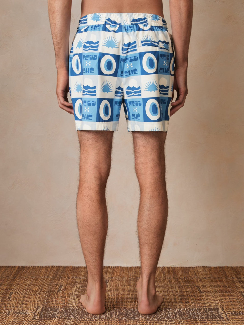 | Ché Sunset-Print Swim Shorts in Blue Multi | Reiss For Sale