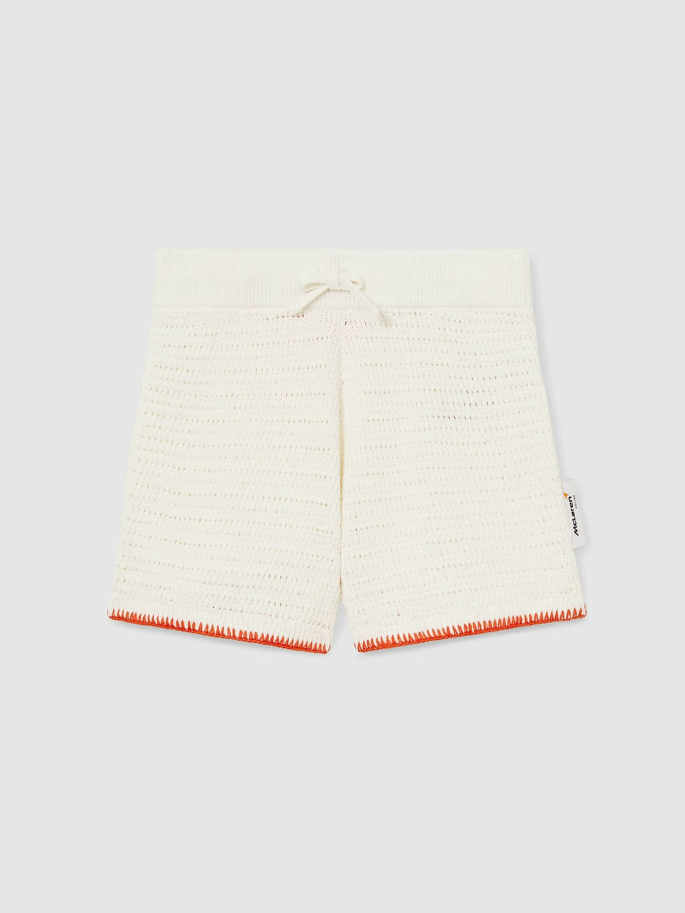 13-14 yrs McLaren F1 Team Crochet Shorts in Off White/Orange | Reiss US