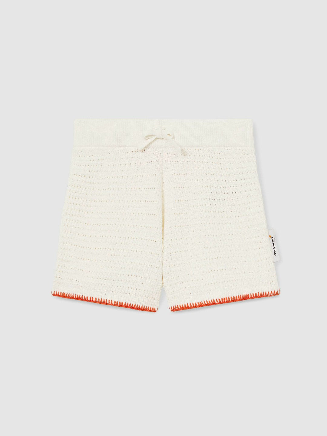 13-14 yrs McLaren F1 Team Crochet Shorts in Off White/Orange | Reiss US