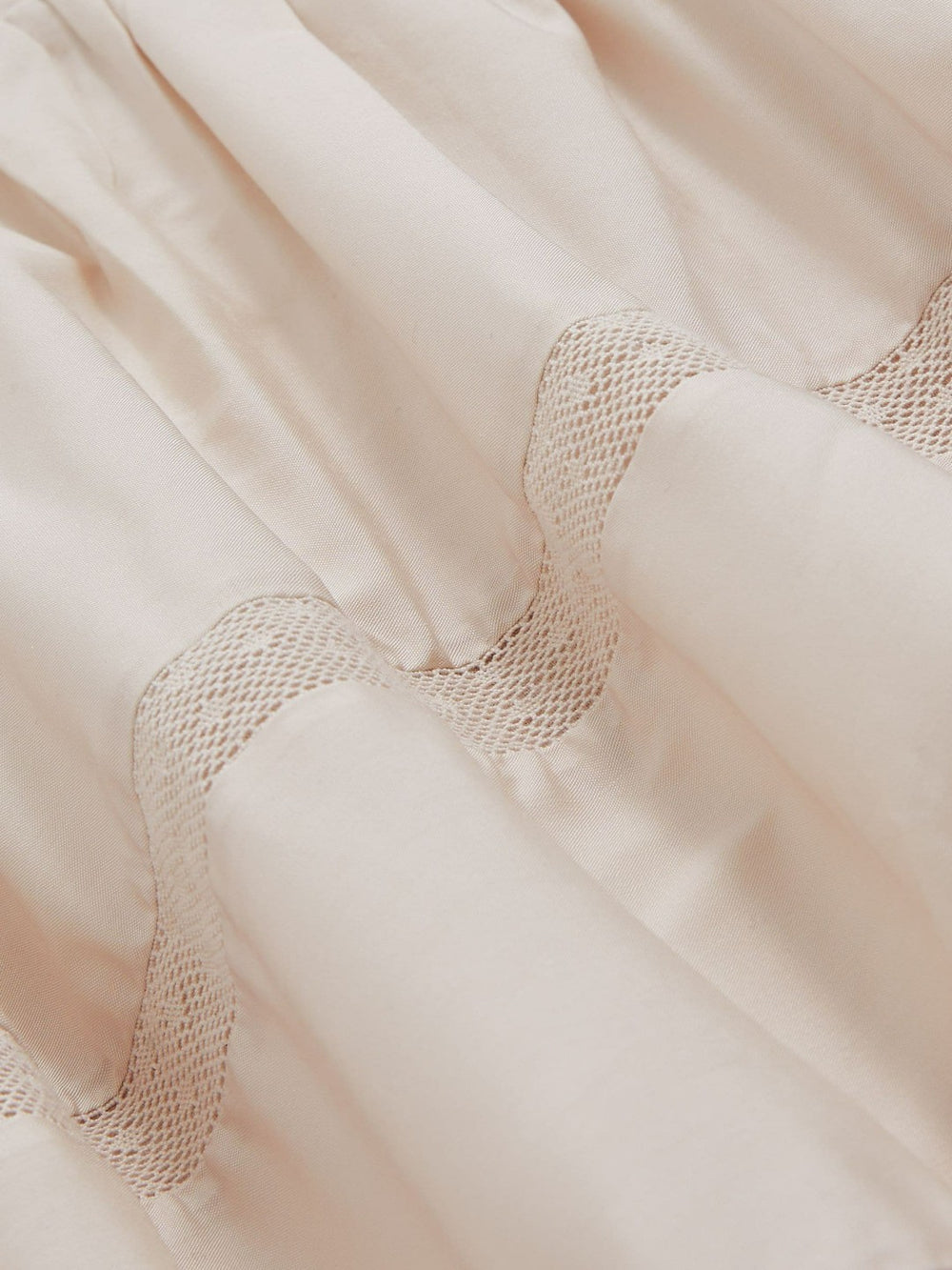 Shirred Ruffle Hem Mini Dress in Neutral | Reiss For Sale