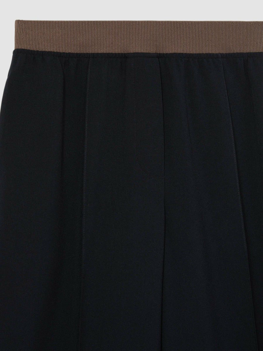 Wide-Leg Elasticated-Waist Trousers in Navy | Reiss For Sale