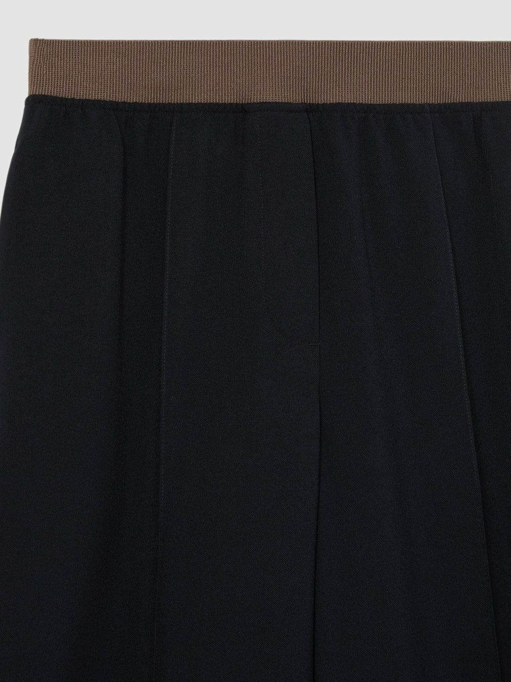 Wide-Leg Elasticated-Waist Trousers in Navy | Reiss For Sale