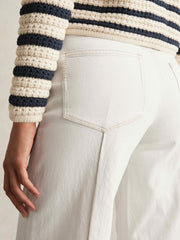 Paige Ecru Wide Leg Pintuck Jeans in Ecru | Reiss For Sale