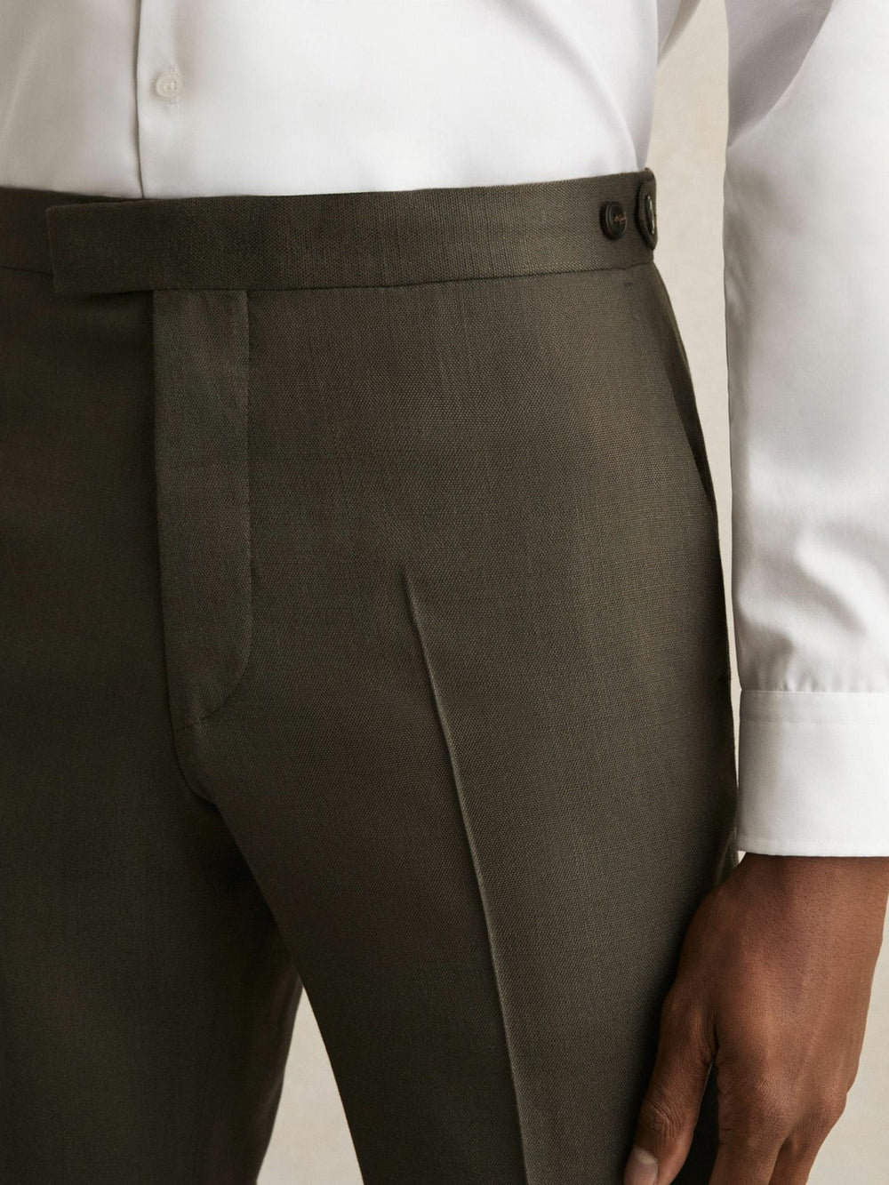 Slim-Fit Suit Trousers in Dark Green | Reiss Near Me