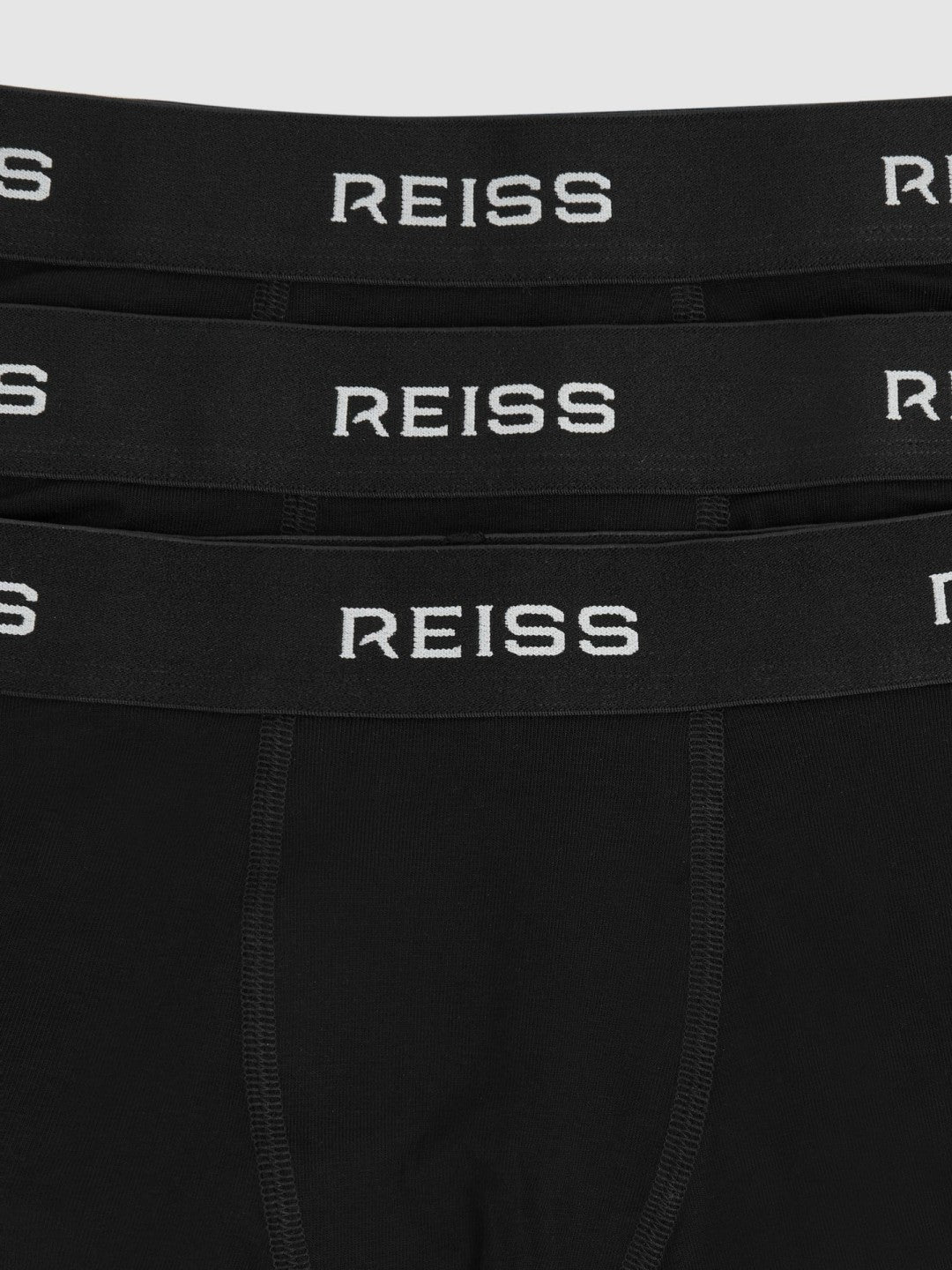 3-9 yrs Stretch-Cotton Logo-Waistband Boxer Shorts 3 Pack in Black | Reiss Sale