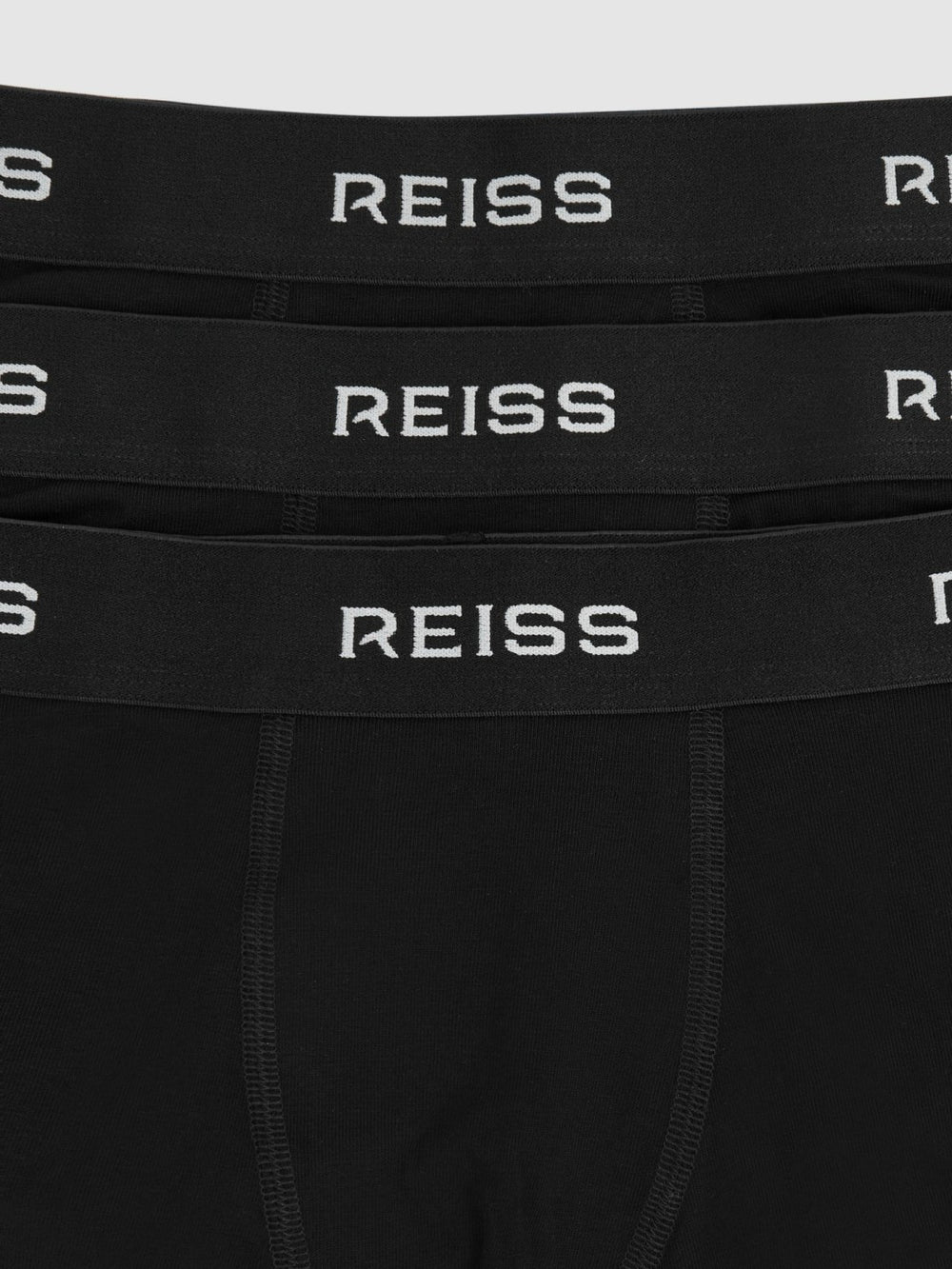 3-9 yrs Stretch-Cotton Logo-Waistband Boxer Shorts 3 Pack in Black | Reiss Sale