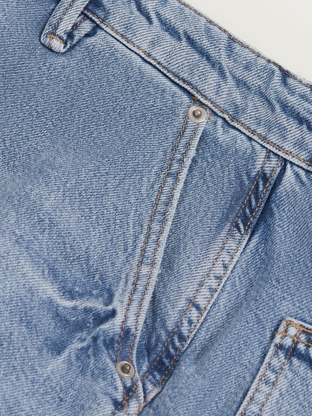 90S Long 100% Cotton Shorts in Indigo Blue | Reiss US