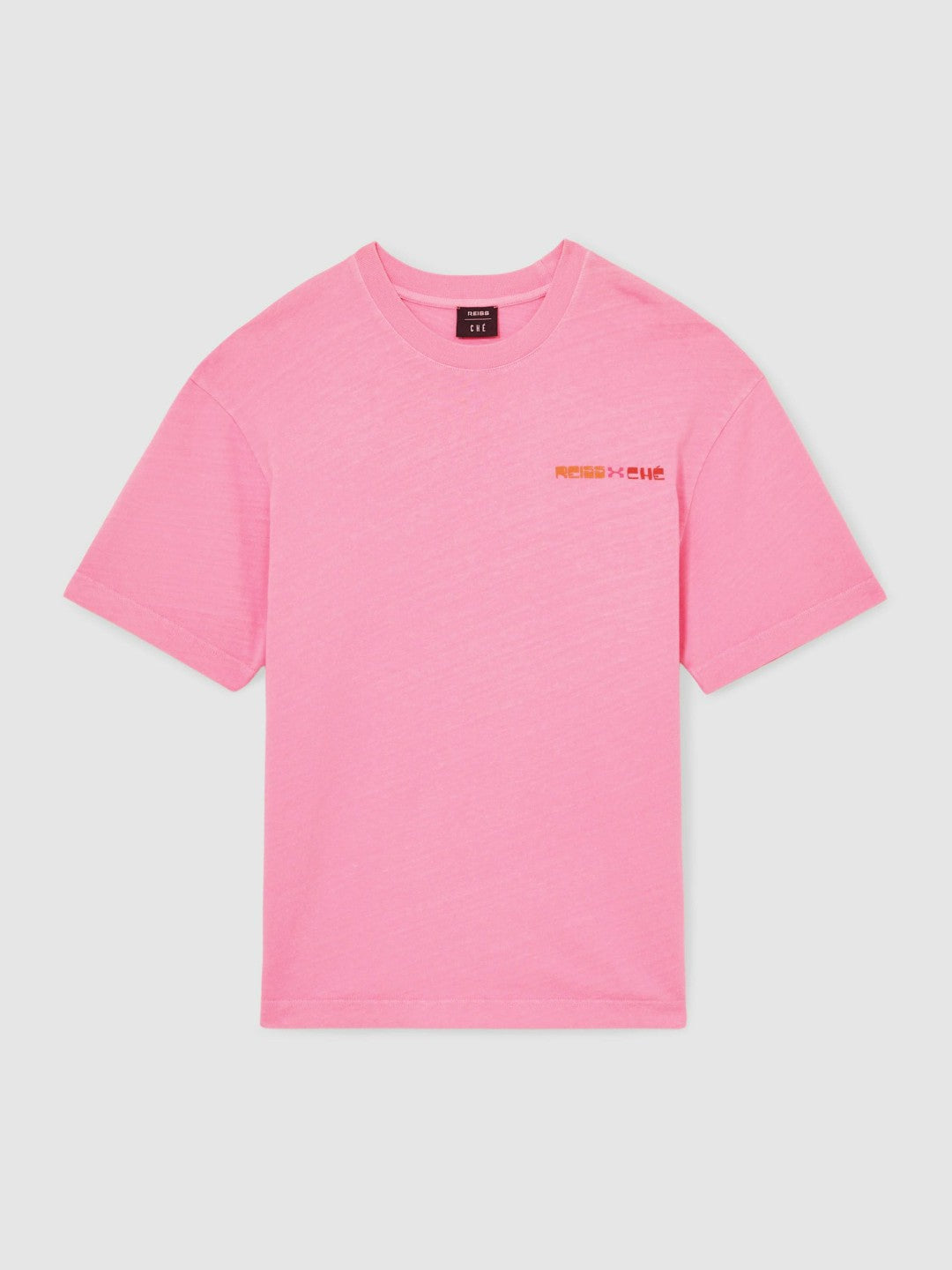 | Ché Cotton-Linen Sunset T-Shirt in Pink | Reiss Near Me