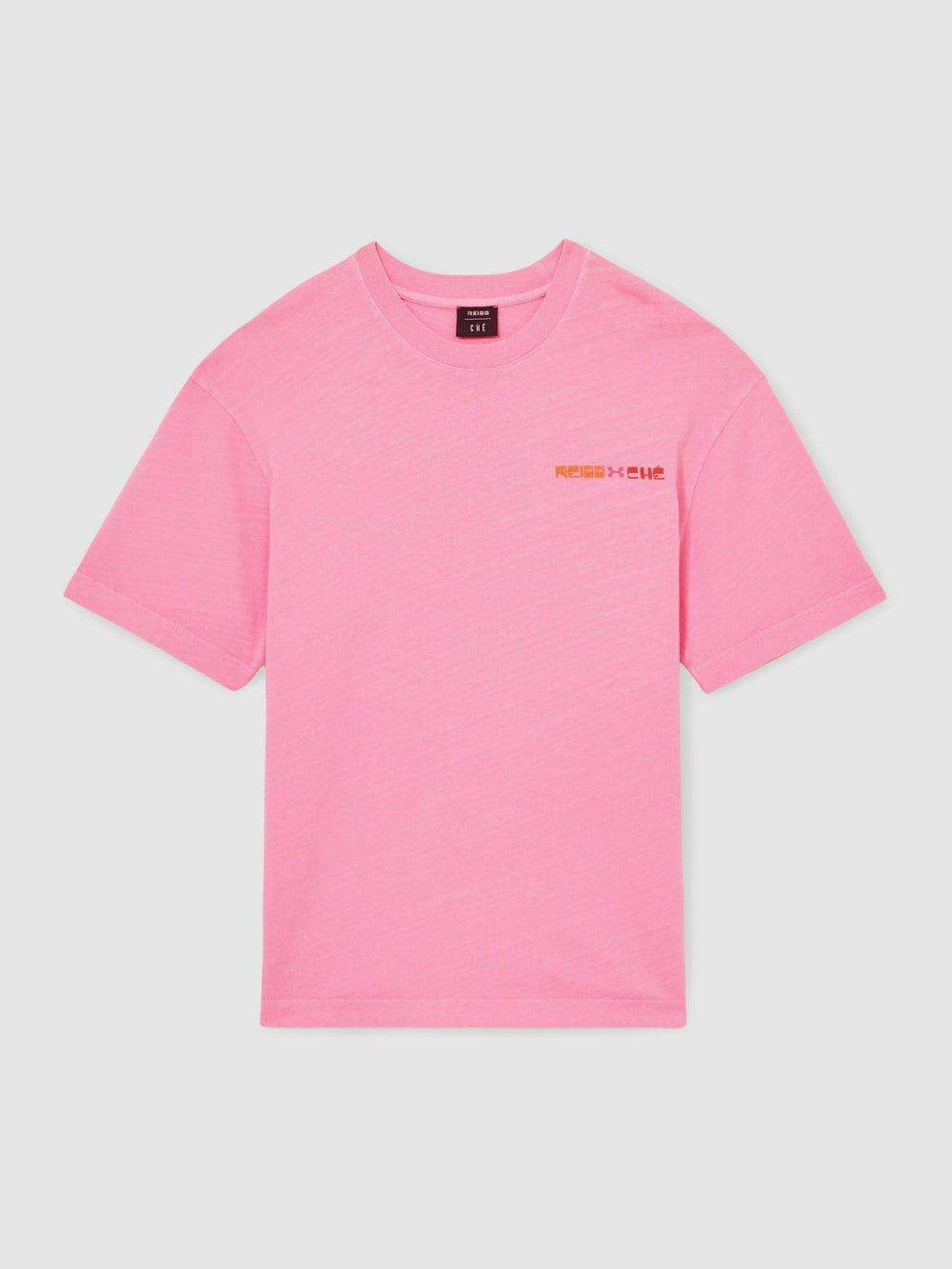 | Ché Cotton-Linen Sunset T-Shirt in Pink | Reiss Near Me