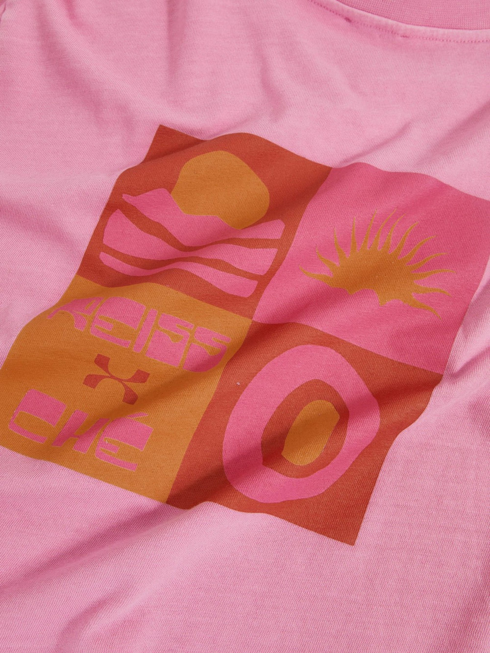 | Ché Cotton-Linen Sunset T-Shirt in Pink | Reiss Near Me