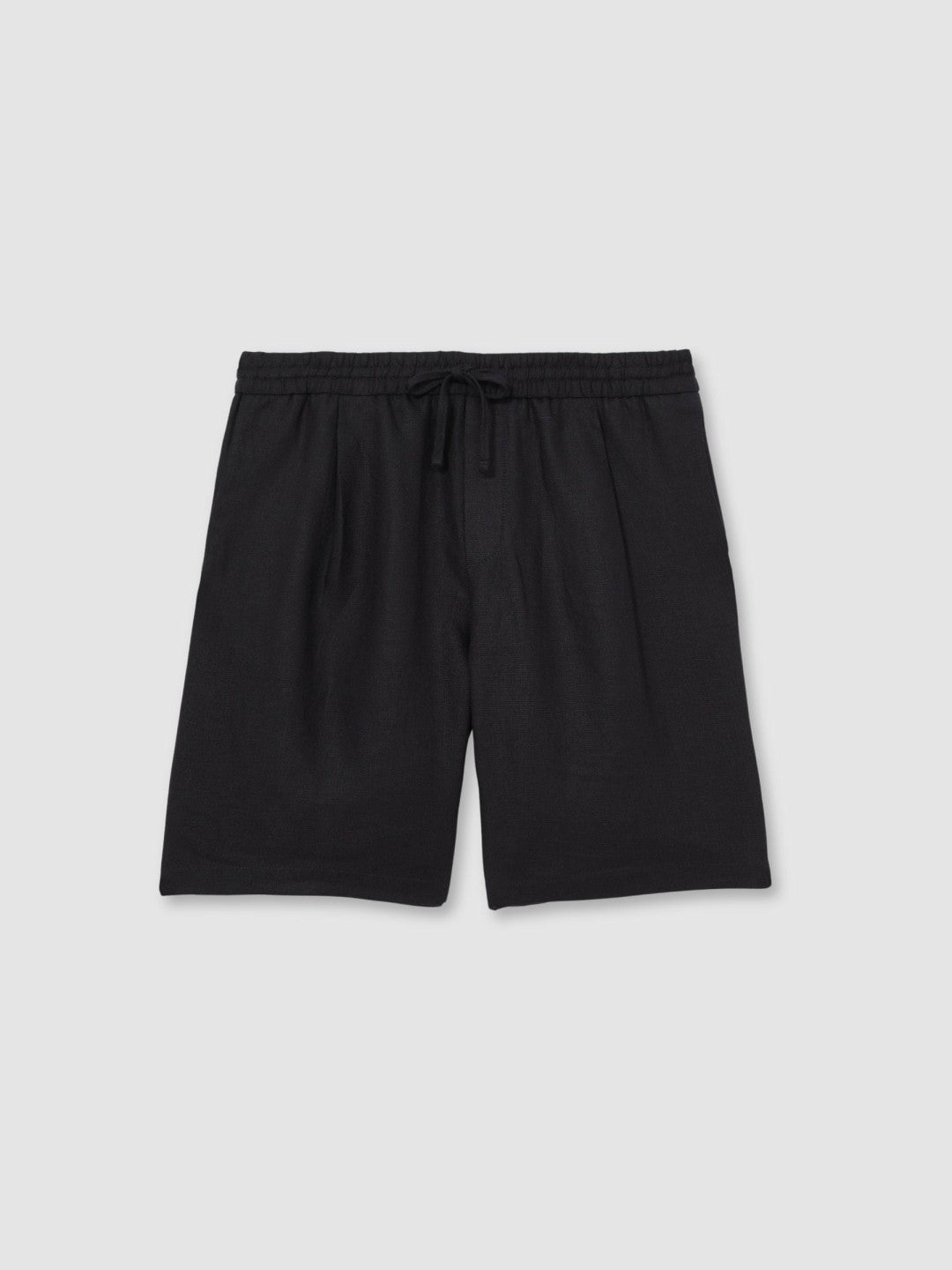 Linen Drawstring Shorts in Navy | Reiss Onsale