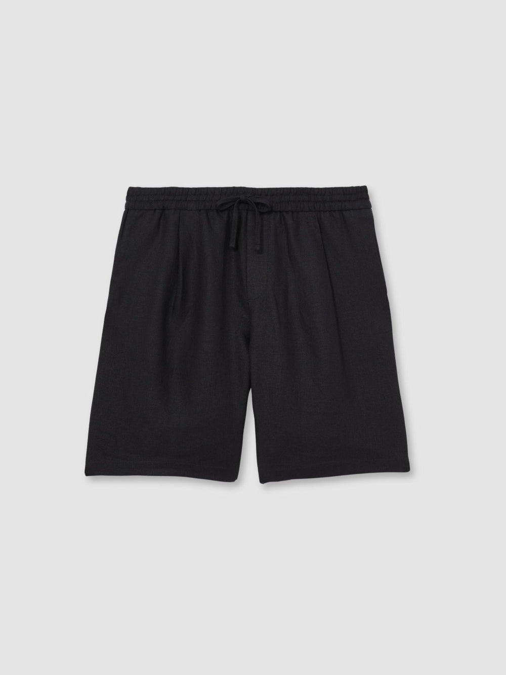 Linen Drawstring Shorts in Navy | Reiss Onsale