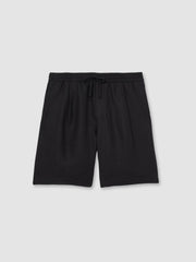Linen Drawstring Shorts in Navy | Reiss Onsale