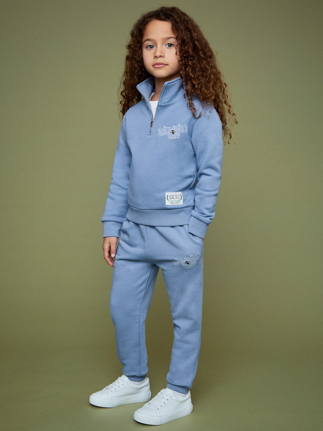 3-9 yrs SmileyWorld Cuffed Joggers Unisex Fit in Blue | Reiss Discount