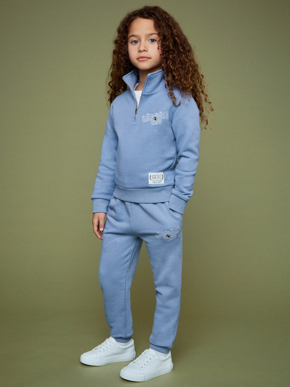3-9 yrs SmileyWorld Cuffed Joggers Unisex Fit in Blue | Reiss Discount
