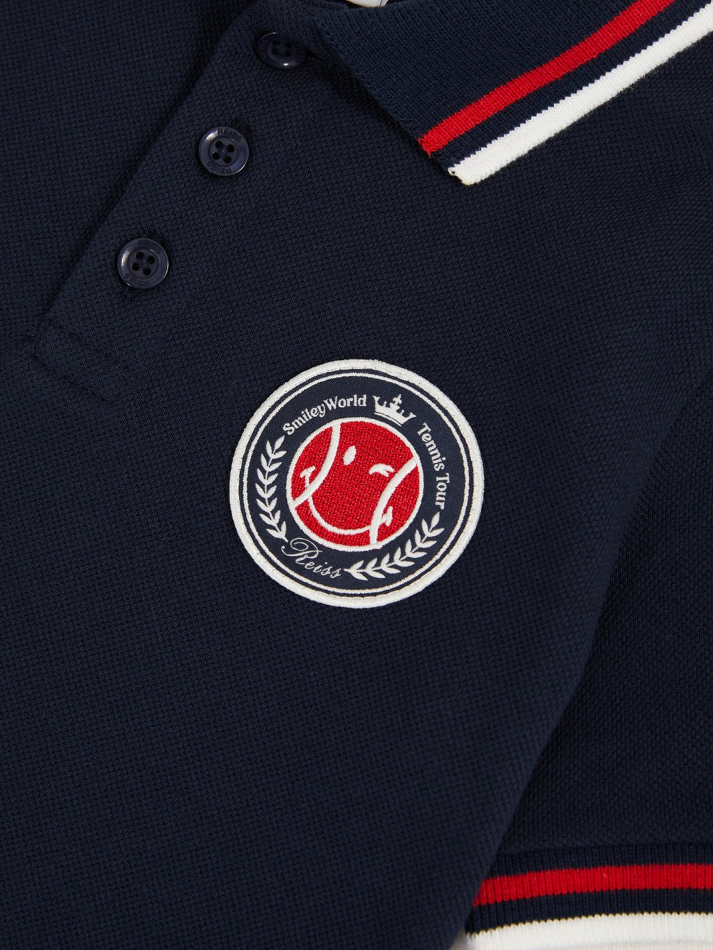 3-9 yrs SmileyWorld Piqué Polo Shirt in Navy | Reiss USA