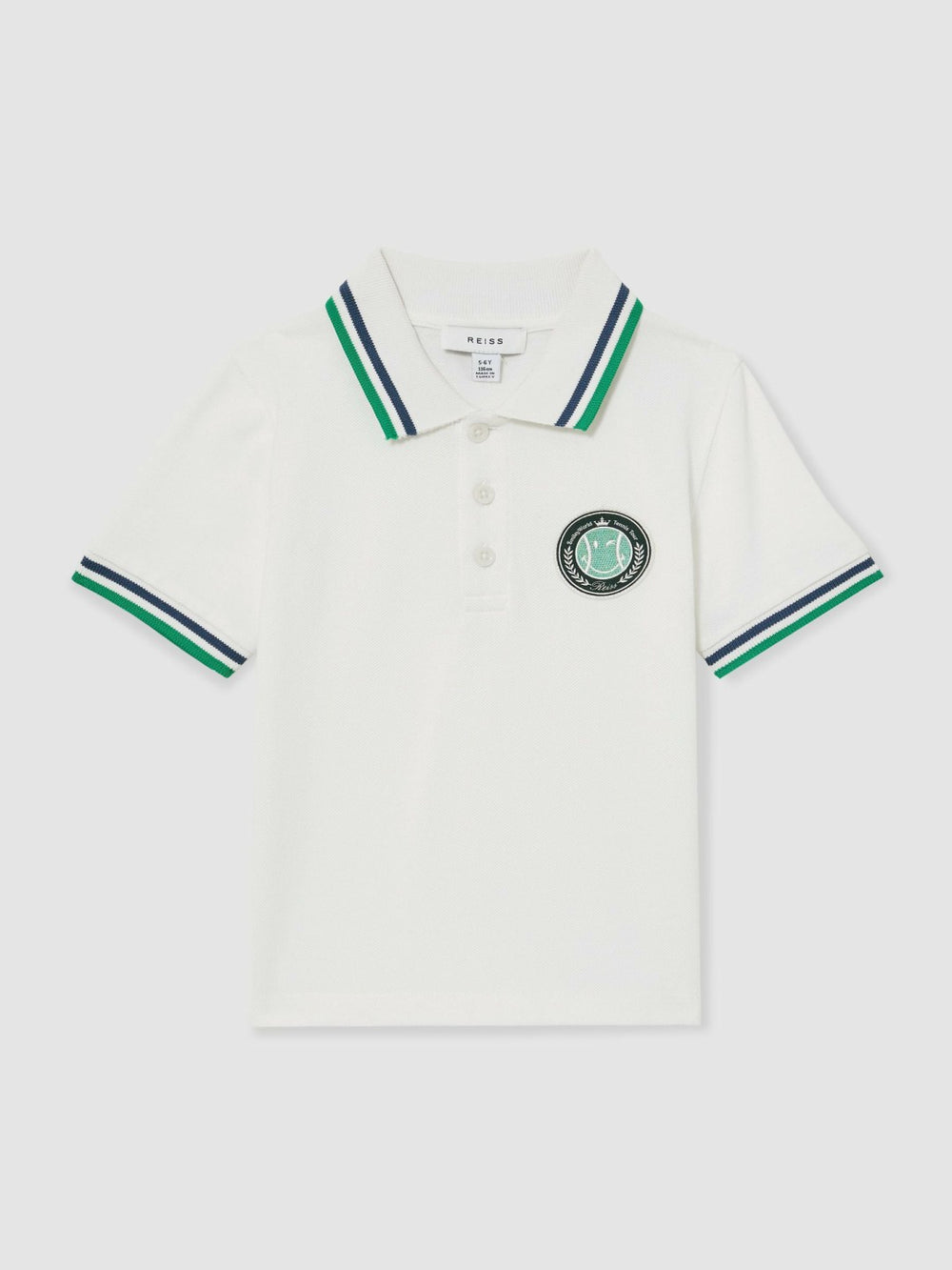 3-9 yrs SmileyWorld Piqué Polo Shirt in White | Reiss US