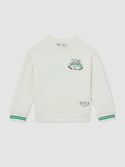 13-14 yrs SmileyWorld Logo Sweatshirt Unisex Fit in White | Reiss Discount