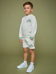 13-14 yrs SmileyWorld Logo Sweatshirt Unisex Fit in White | Reiss Discount