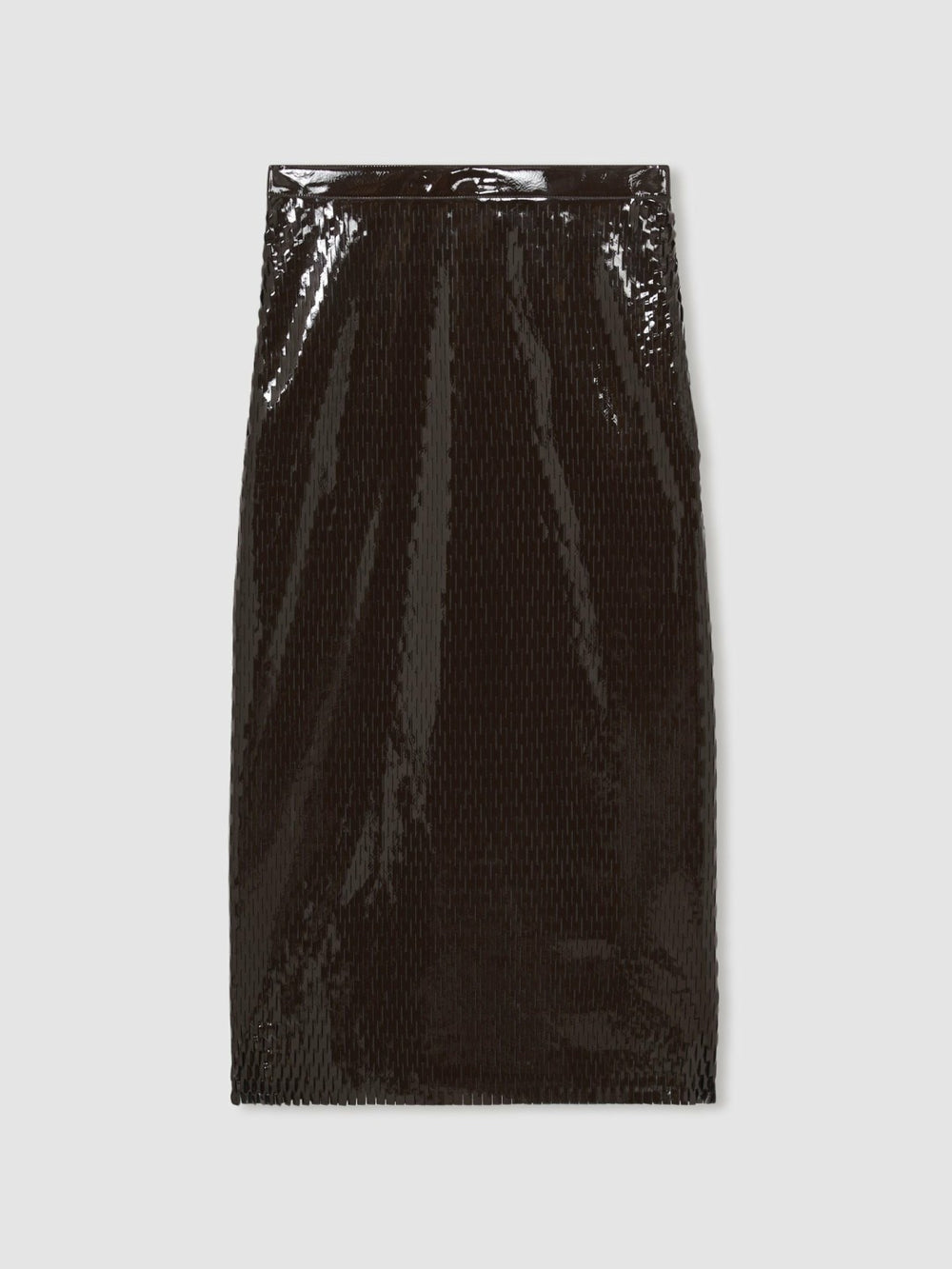 Atelier Laser-Cut Pencil Skirt in Chocolate | Reiss USA