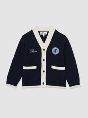 13-14 yrs SmileyWorld Logo Cardigan Unisex Fit in Off White | Reiss Near Me