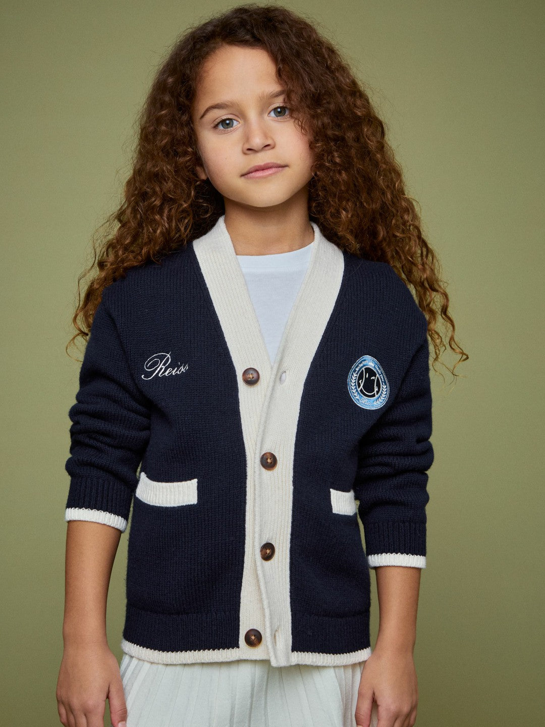 13-14 yrs SmileyWorld Logo Cardigan Unisex Fit in Off White | Reiss Near Me